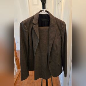 Calvin Klein Brown Sport Coat Classic Tweed Suit - Blazer and Pants